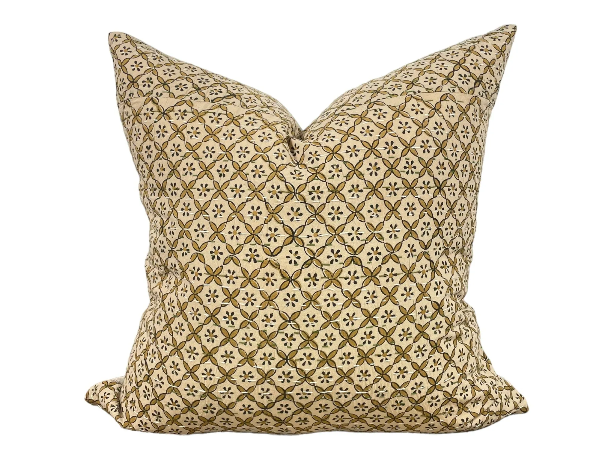 READY TO SHIP Designer "Brawley" Block Print Pillow Cover