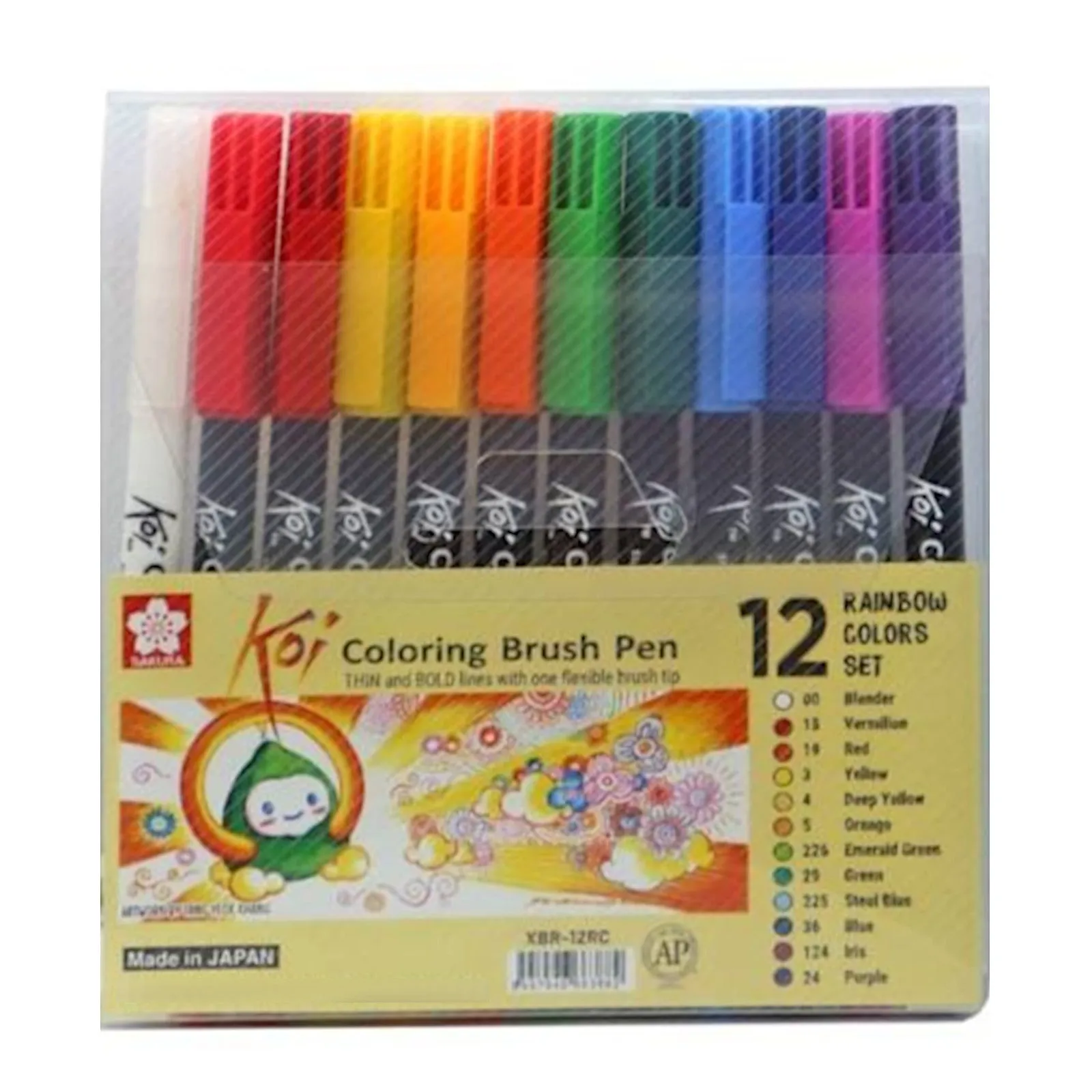 Sakura Koi Colouring Brush Pen - 12 Colour Set