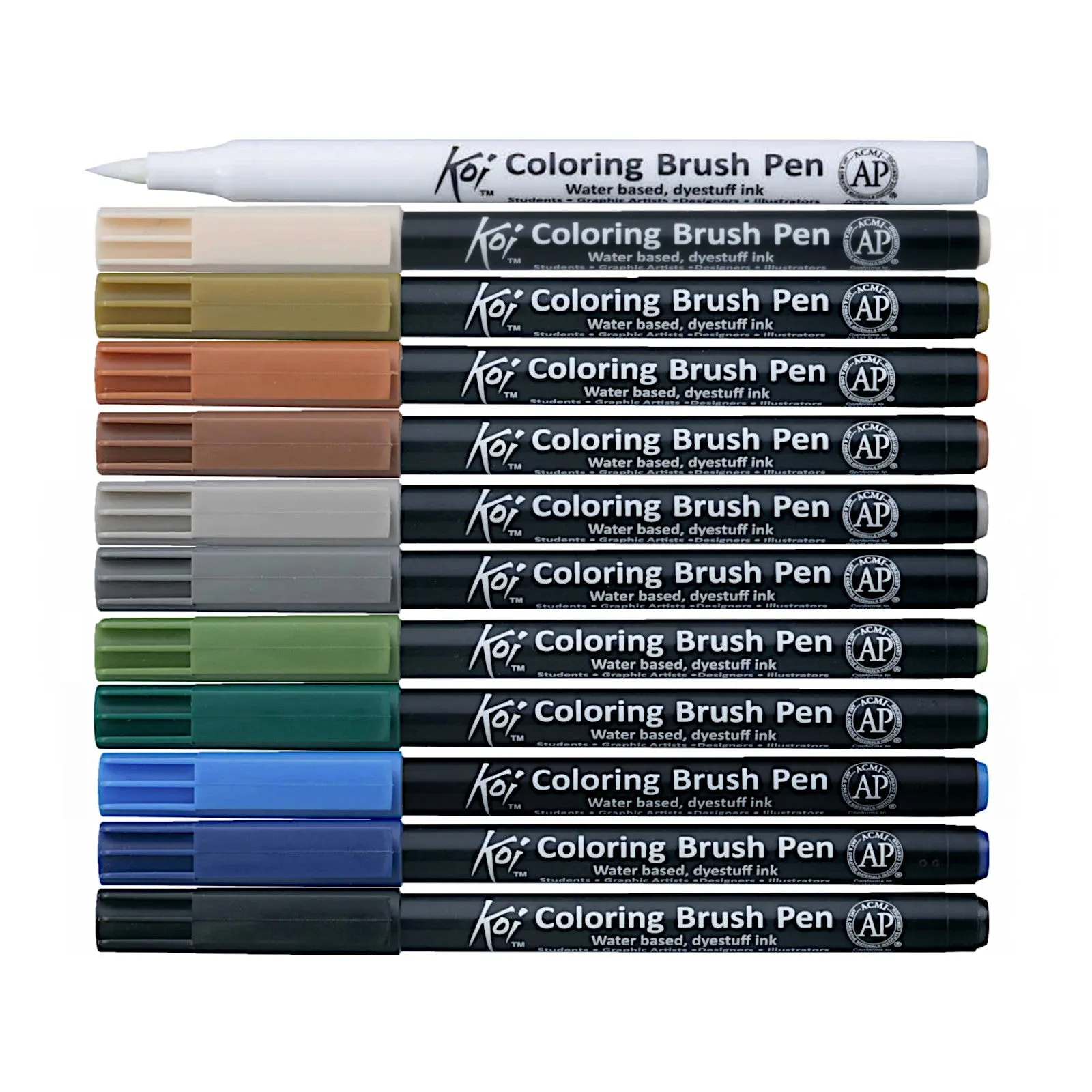 Sakura Koi Colouring Brush Pen - 12 Colour Set