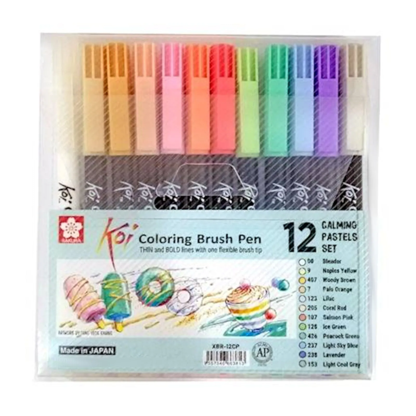 Sakura Koi Colouring Brush Pen - 12 Colour Set