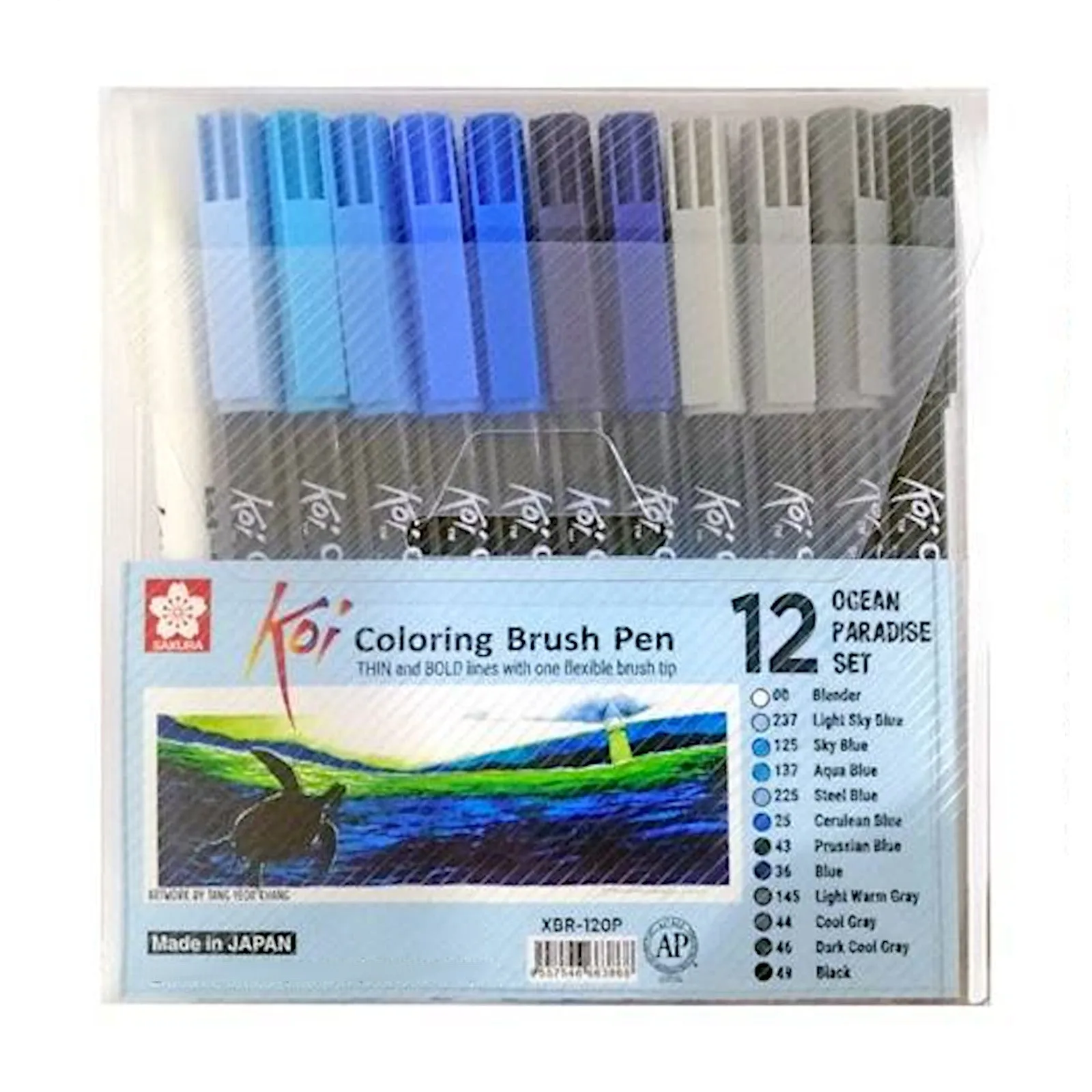 Sakura Koi Colouring Brush Pen - 12 Colour Set