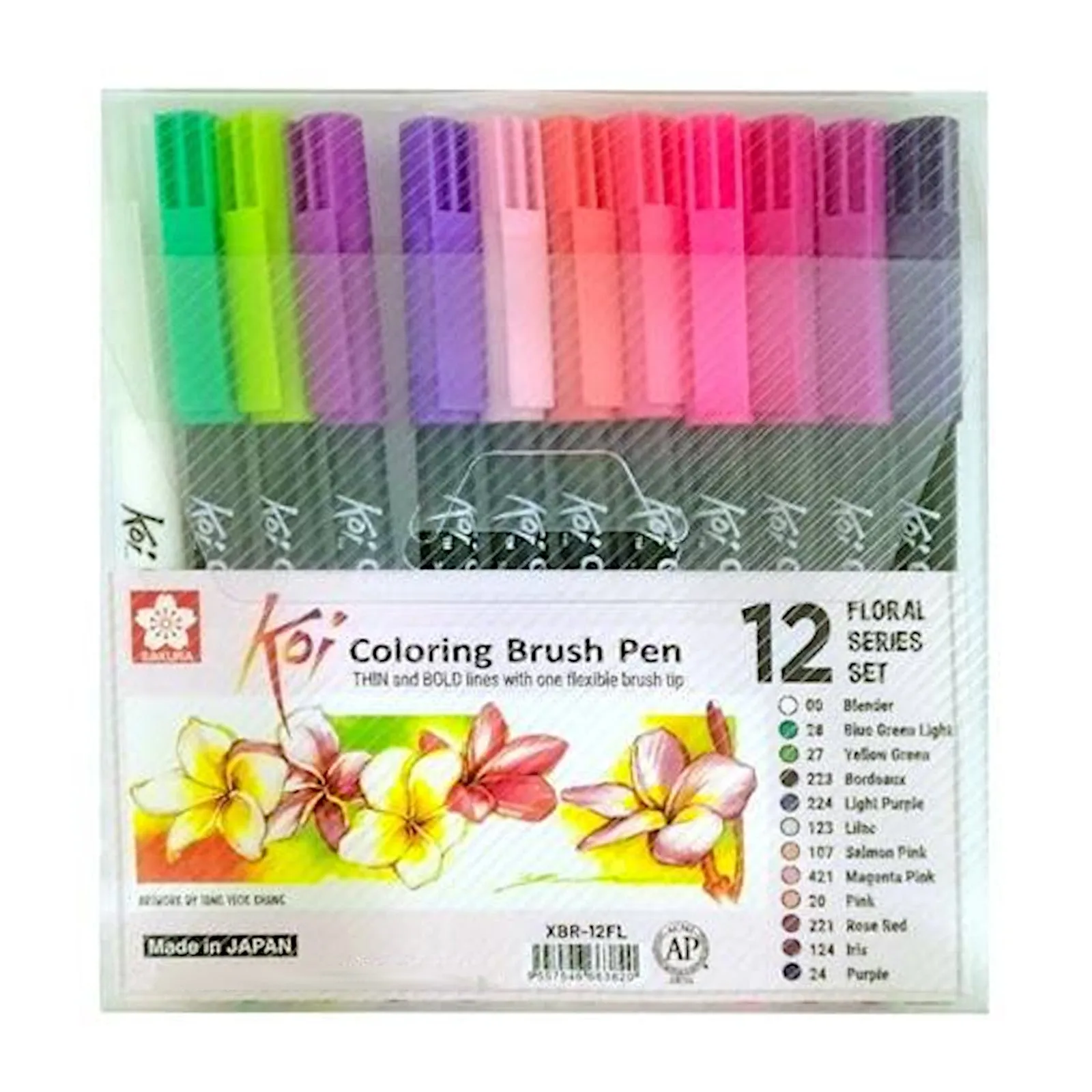 Sakura Koi Colouring Brush Pen - 12 Colour Set