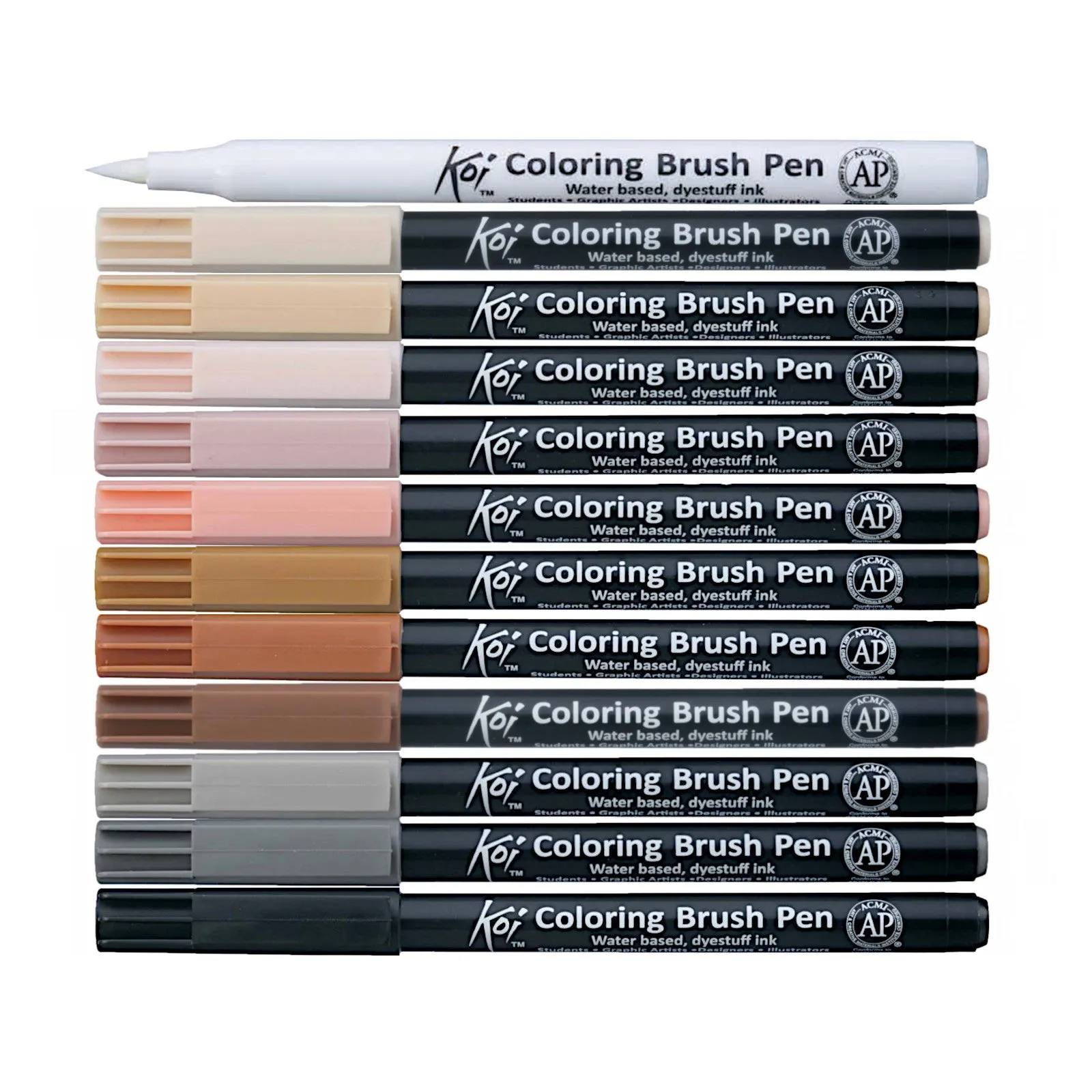 Sakura Koi Colouring Brush Pen - 12 Colour Set