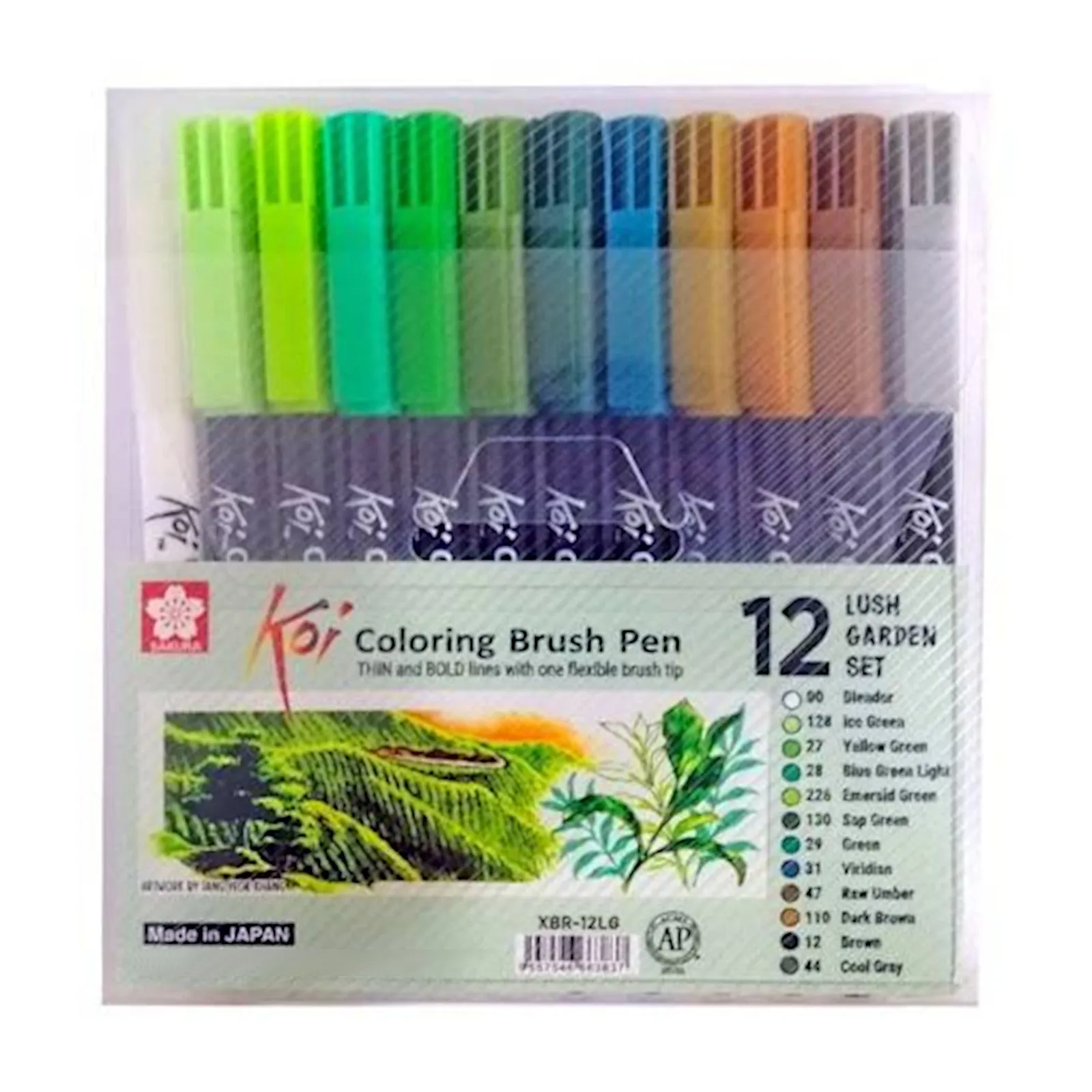 Sakura Koi Colouring Brush Pen - 12 Colour Set