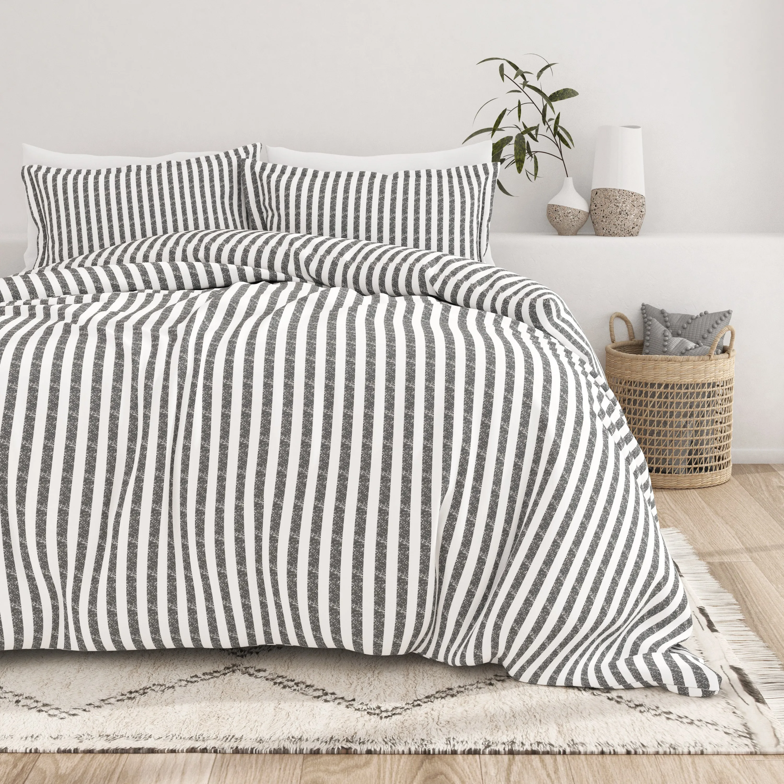 Sale - Rugged Stripes Pattern 3-Piece Duvet Cover Set