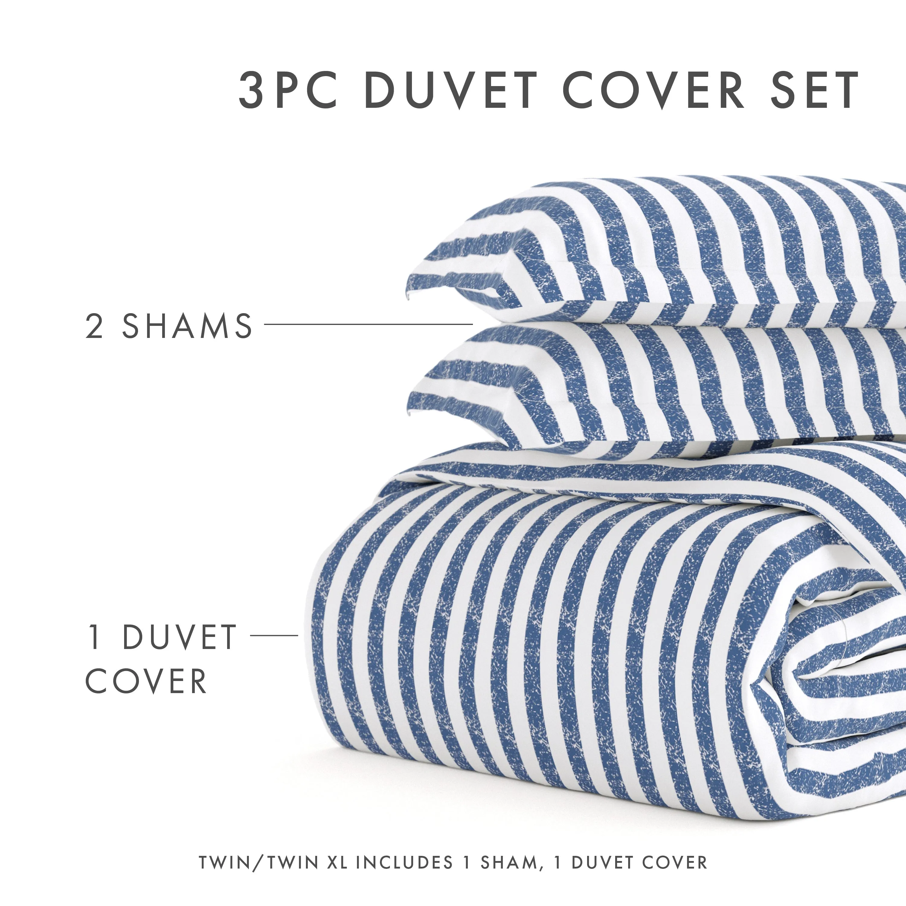 Sale - Rugged Stripes Pattern 3-Piece Duvet Cover Set