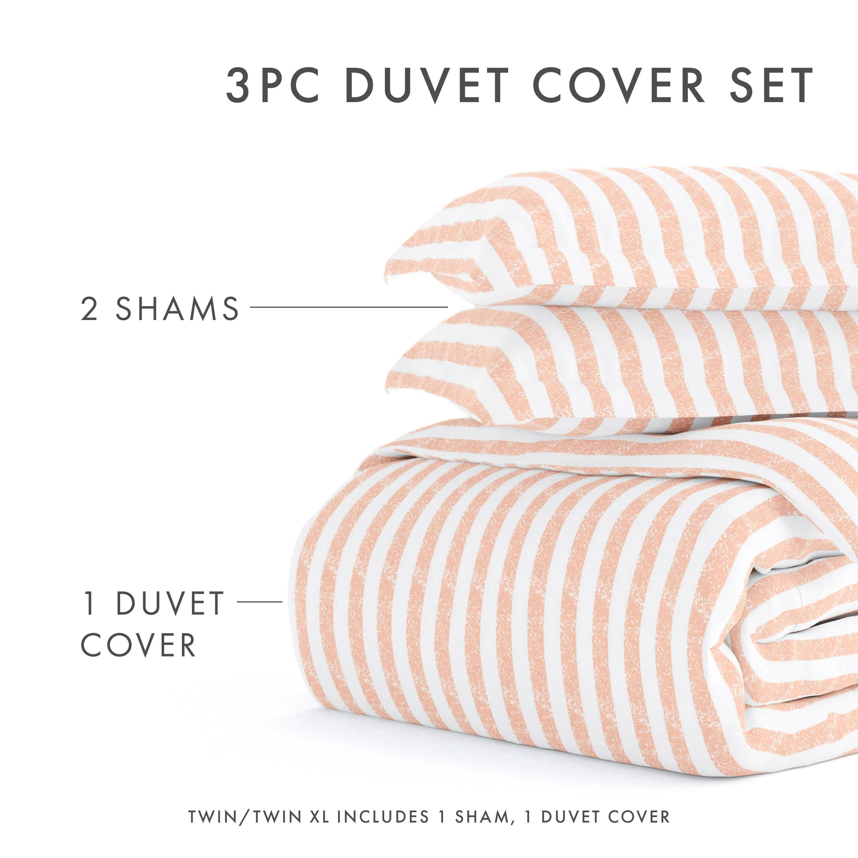 Sale - Rugged Stripes Pattern 3-Piece Duvet Cover Set