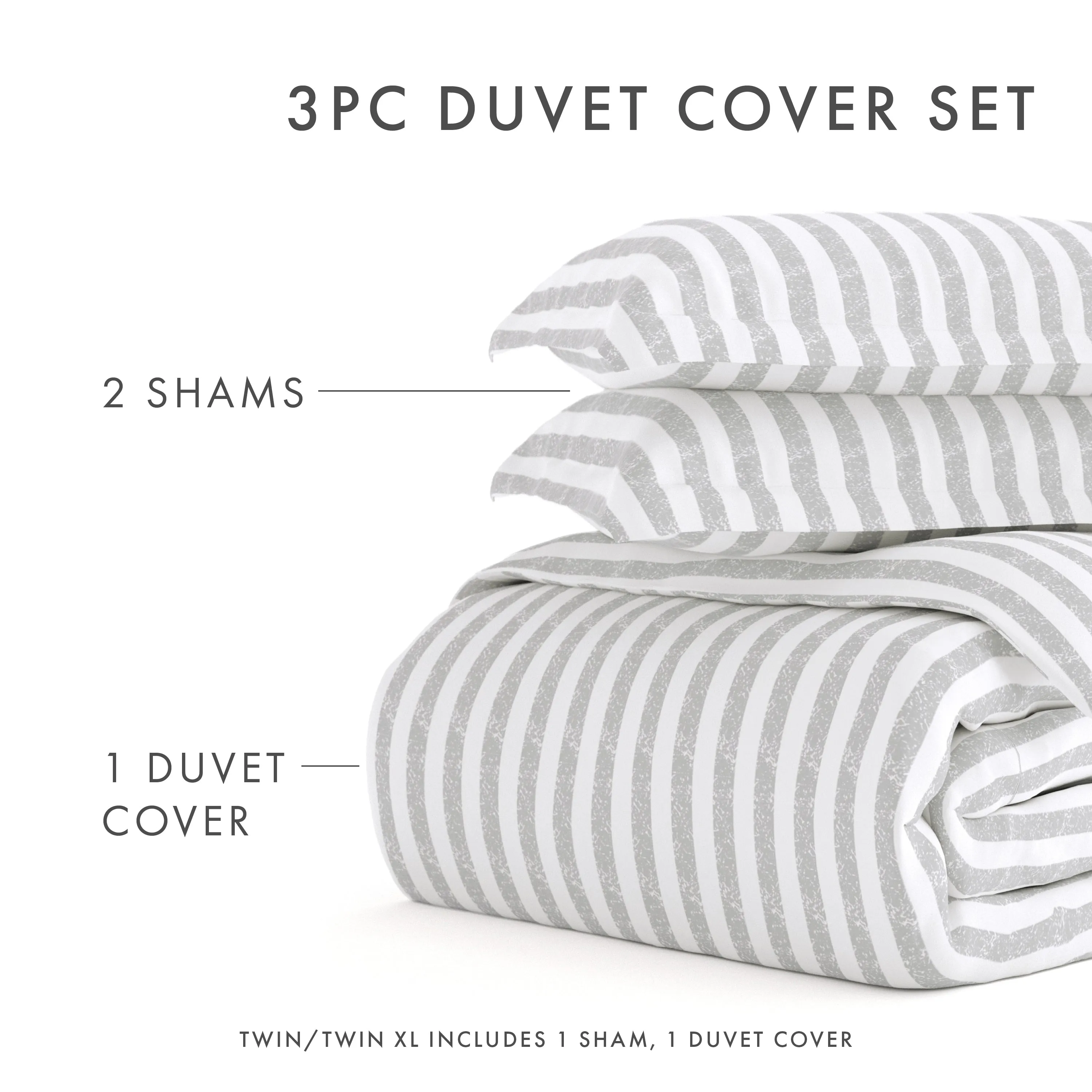 Sale - Rugged Stripes Pattern 3-Piece Duvet Cover Set