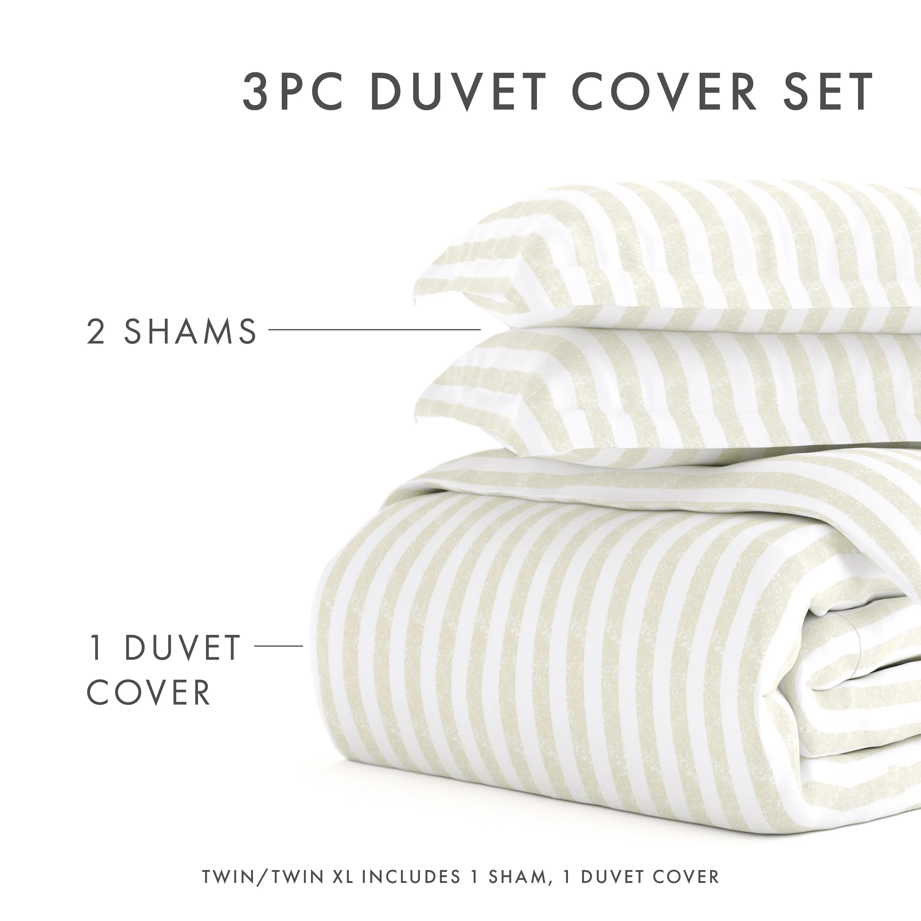 Sale - Rugged Stripes Pattern 3-Piece Duvet Cover Set