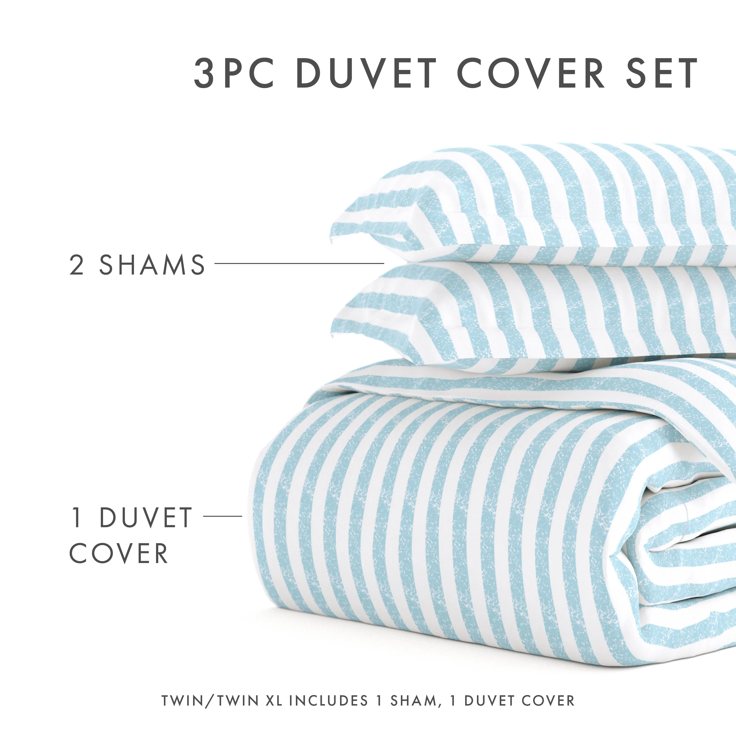 Sale - Rugged Stripes Pattern 3-Piece Duvet Cover Set