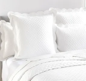 Scallop European Pillowcase Pearl