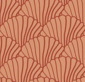 SEASHELLS | Terracotta pink   Burgundy | Pillowcase | 60x70cm/ 23.6x27.5"