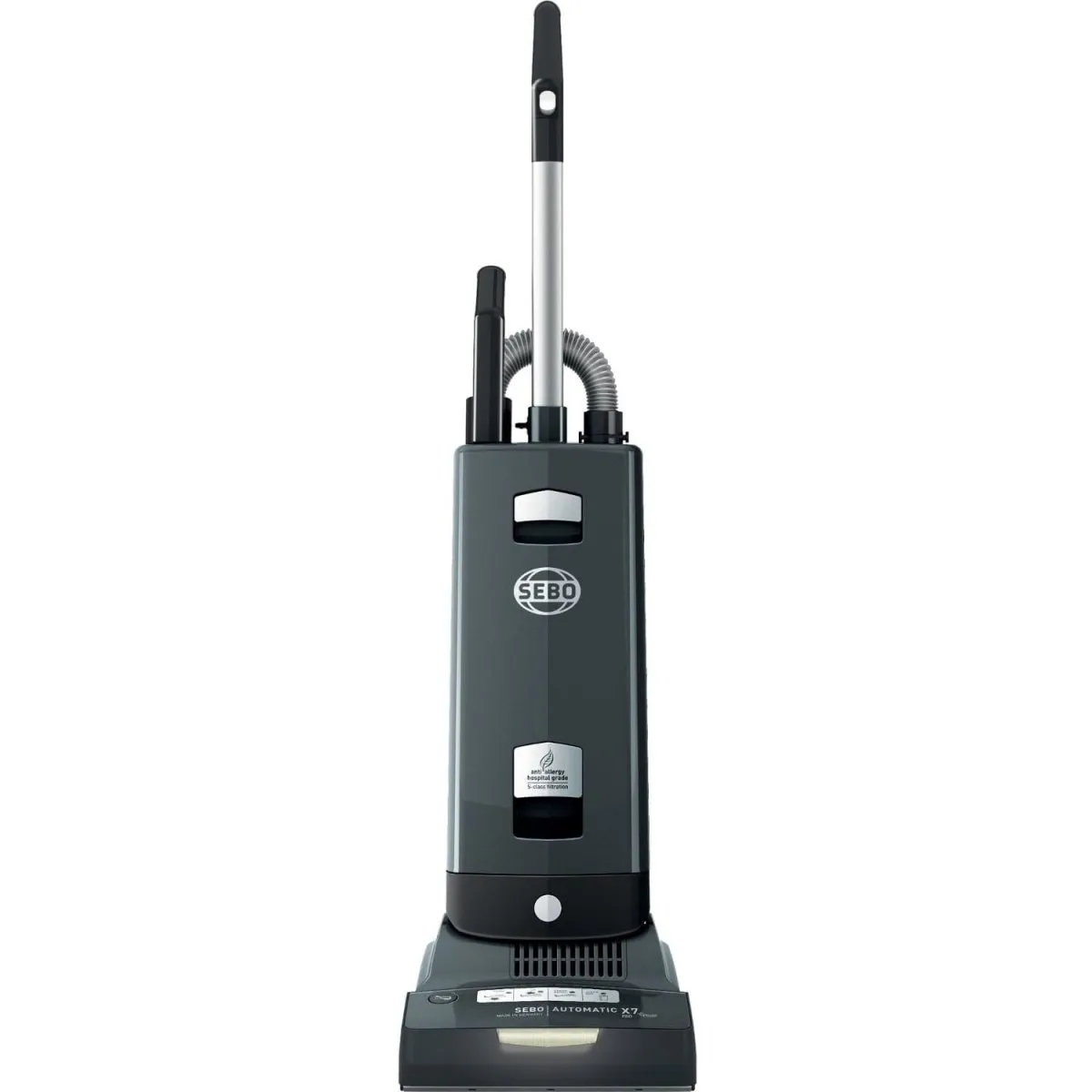 Sebo 91533GB Automatic X7 Pro ePower Bagged Upright Vacuum Cleaner, Dark Grey/Silver