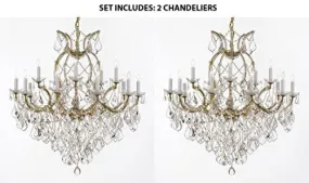 Set Of 2 - Maria Theresa Chandelier Crystal Lighting Chandeliers H38" X W37" - 2Ea-1/21510/15 1