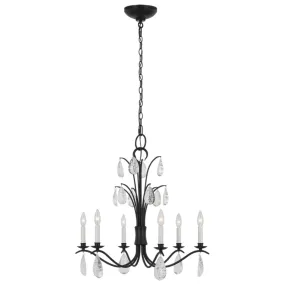 Shannon 26 in. 6 lights Chandelier Iron finish