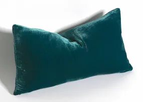 Silk Velvet Pillow Cover / Silk Velvet Petrol Blue Pillow Cover / Turquoise Velvet 18x18 20x20 22x22 24x24 26x26 Pillow Covers