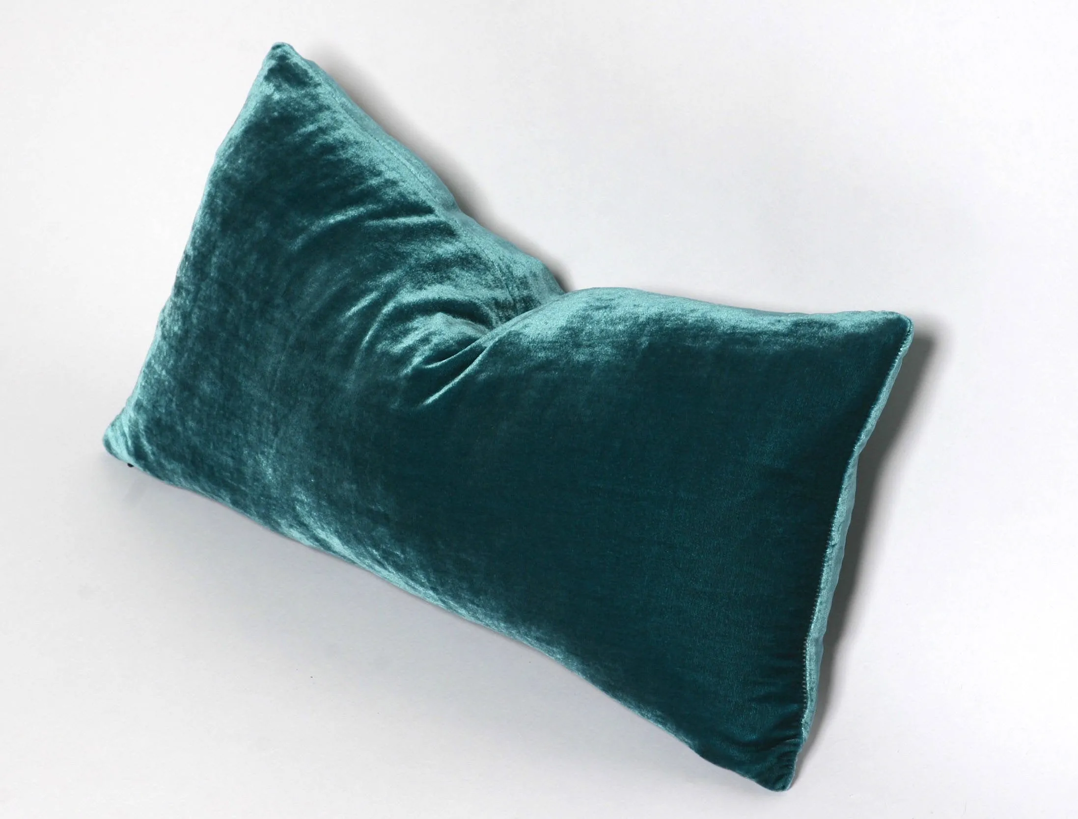 Silk Velvet Pillow Cover / Silk Velvet Petrol Blue Pillow Cover / Turquoise Velvet 18x18 20x20 22x22 24x24 26x26 Pillow Covers