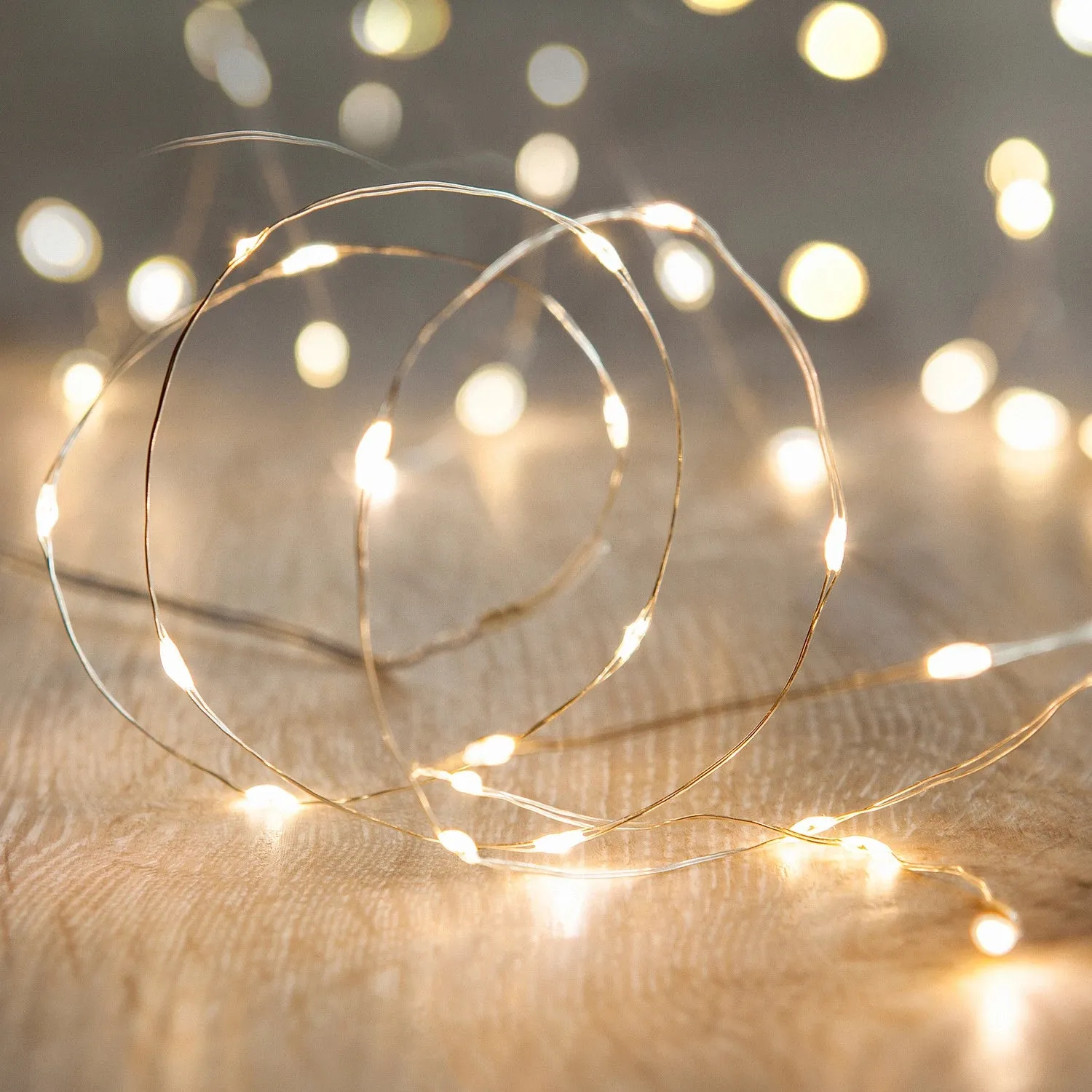 Silver 10m Fairy Lights | USB | Decorative Indoor