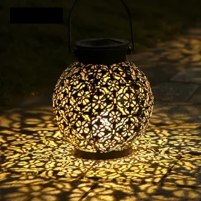 Solar Lantern Garden Lights Metal Waterproof