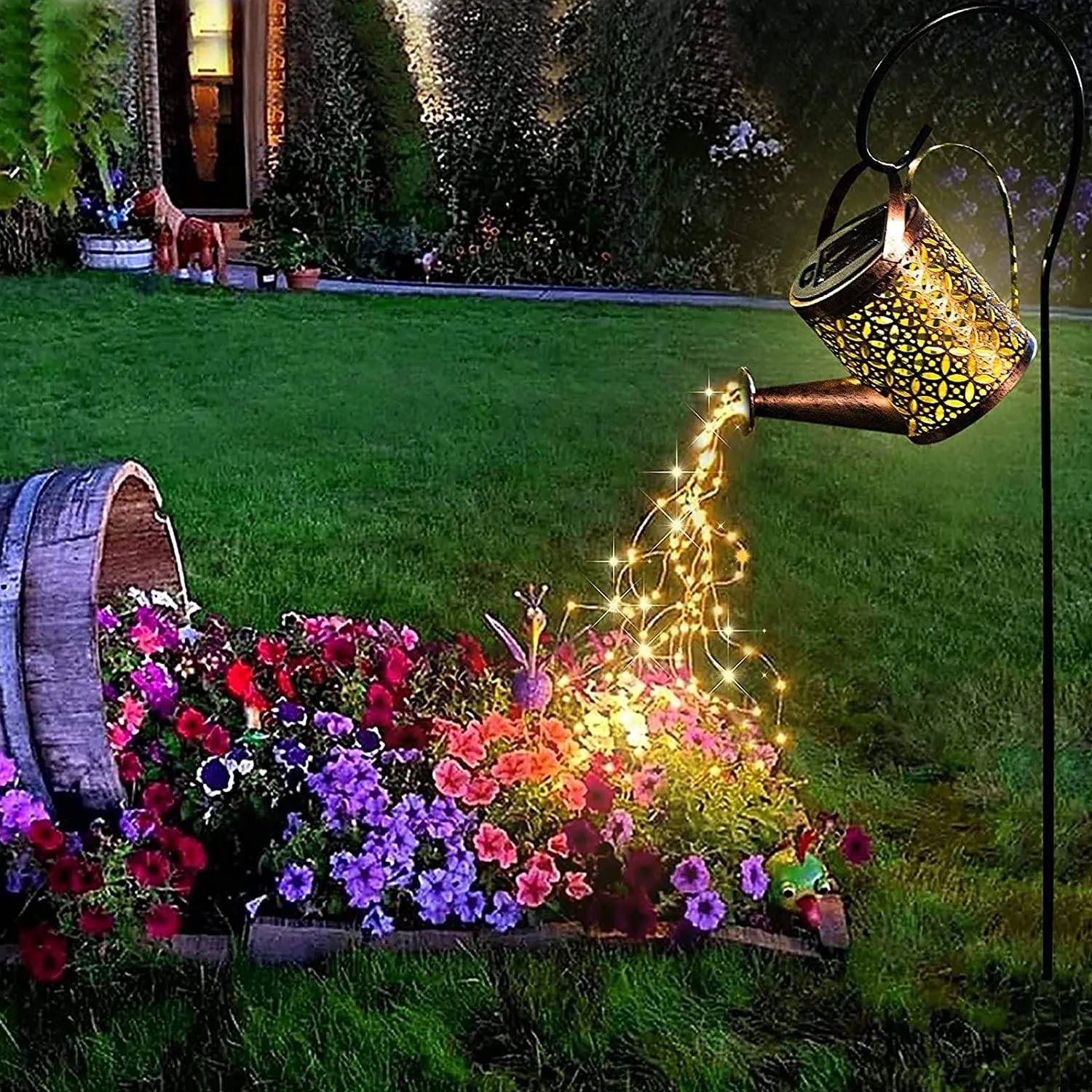 Solar led String Light Enchanted Watering Can Light Waterproof Garden Decor Metal Retro Lamp Outdoor Table Patio Lawn Yard Art