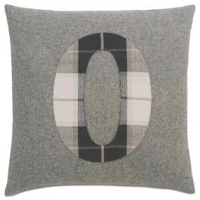 Solid Number "0" Laser Cut Appliqué Throw Pillow Cover 20x20