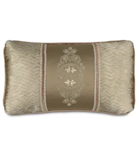 Sorel Embroidered Medallion Lumbar Pillow Cover 15x26