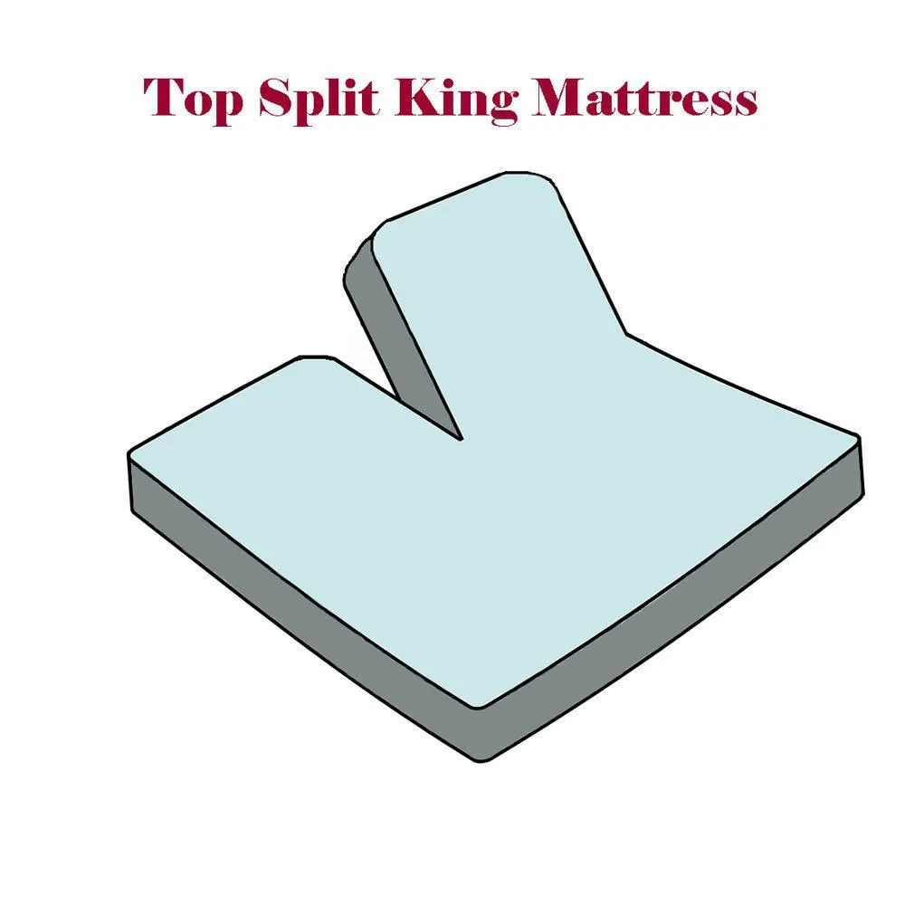 Split Top King Plush 2 Inches Mattress Pad Down Alternative Anchor Bands