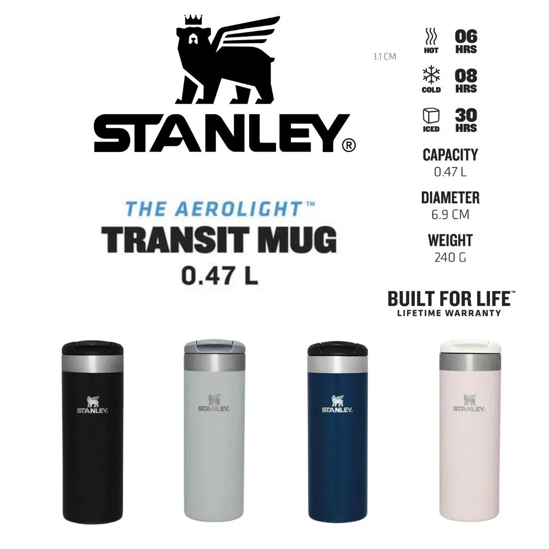 Stanley The Aerolight Transit Mug 0.47L Rose Quartz Metallic