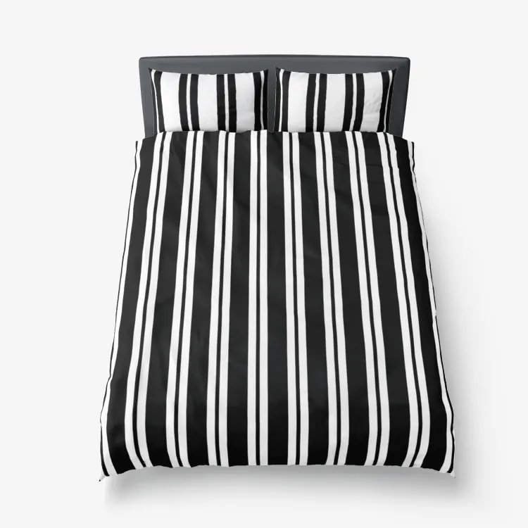 Striped Microfiber Duvet Cover