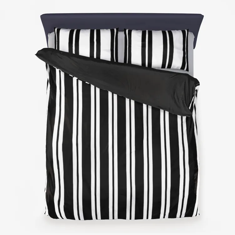 Striped Microfiber Duvet Cover