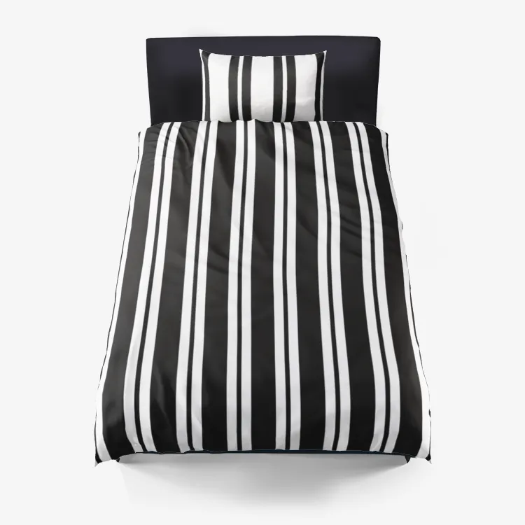 Striped Microfiber Duvet Cover