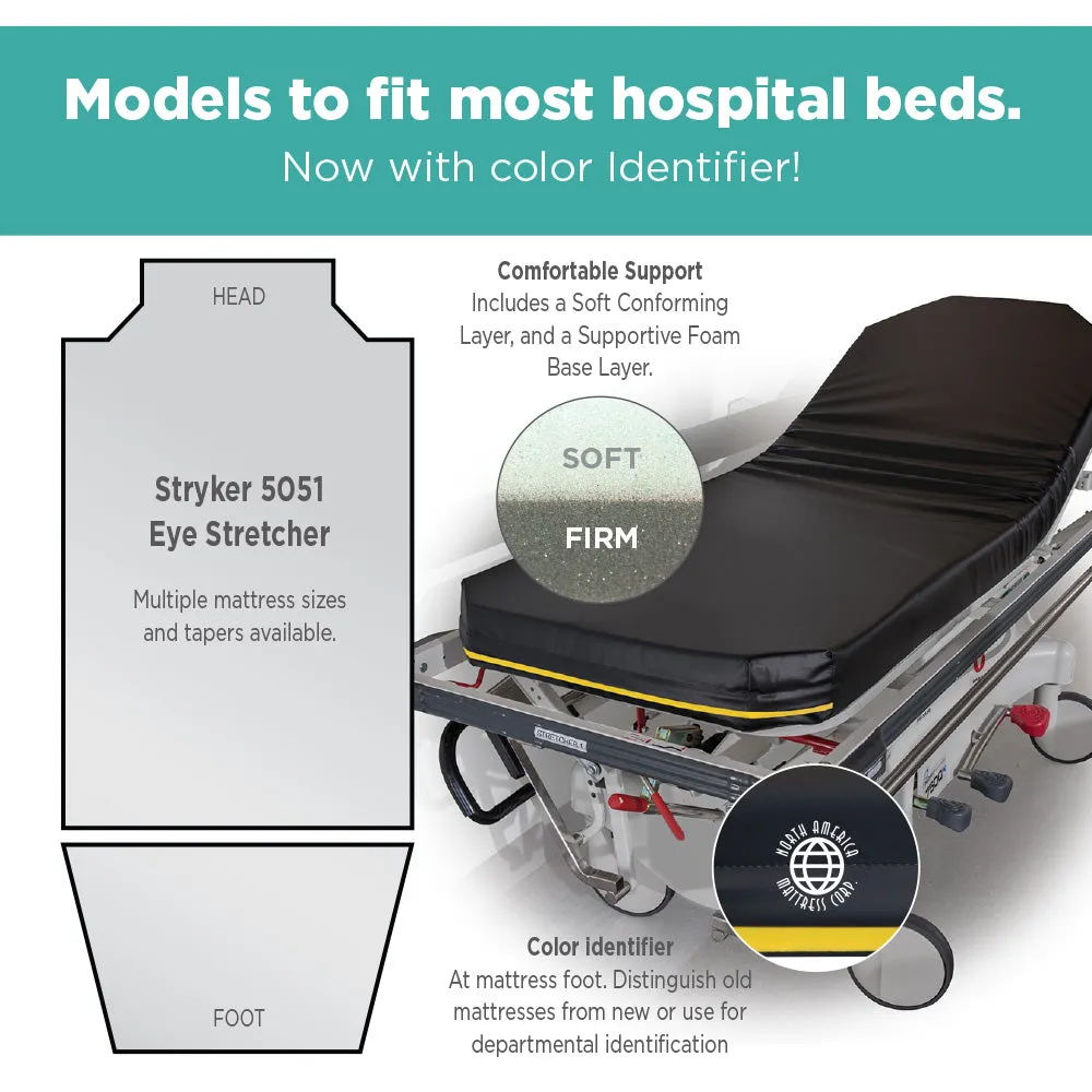 Stryker 5051 - 4" Standard Eye Stretcher Pad with Color Identifier (26"w)