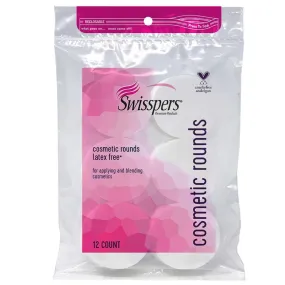 Swisspers Premium Foam Cosmetic Rounds - 12 Ct