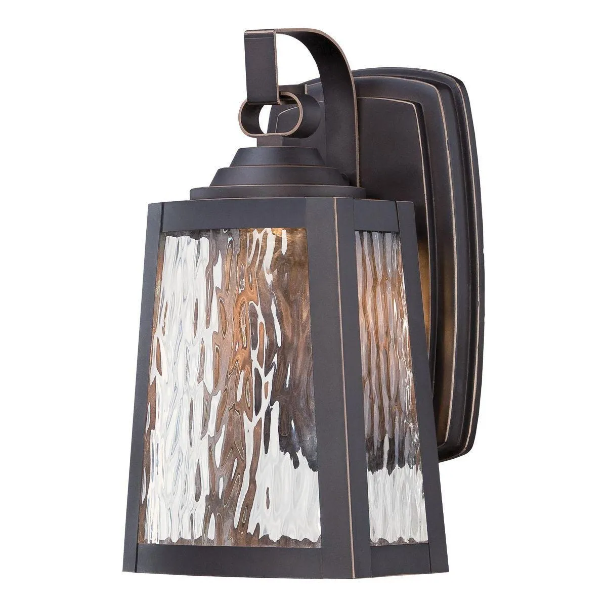 Talera 11 in. LED Outdoor Wall Lantern Oil Rubbed Bronze & Gold Finish