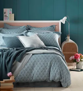 Teal Teasels 100% Cotton Duvet Cover