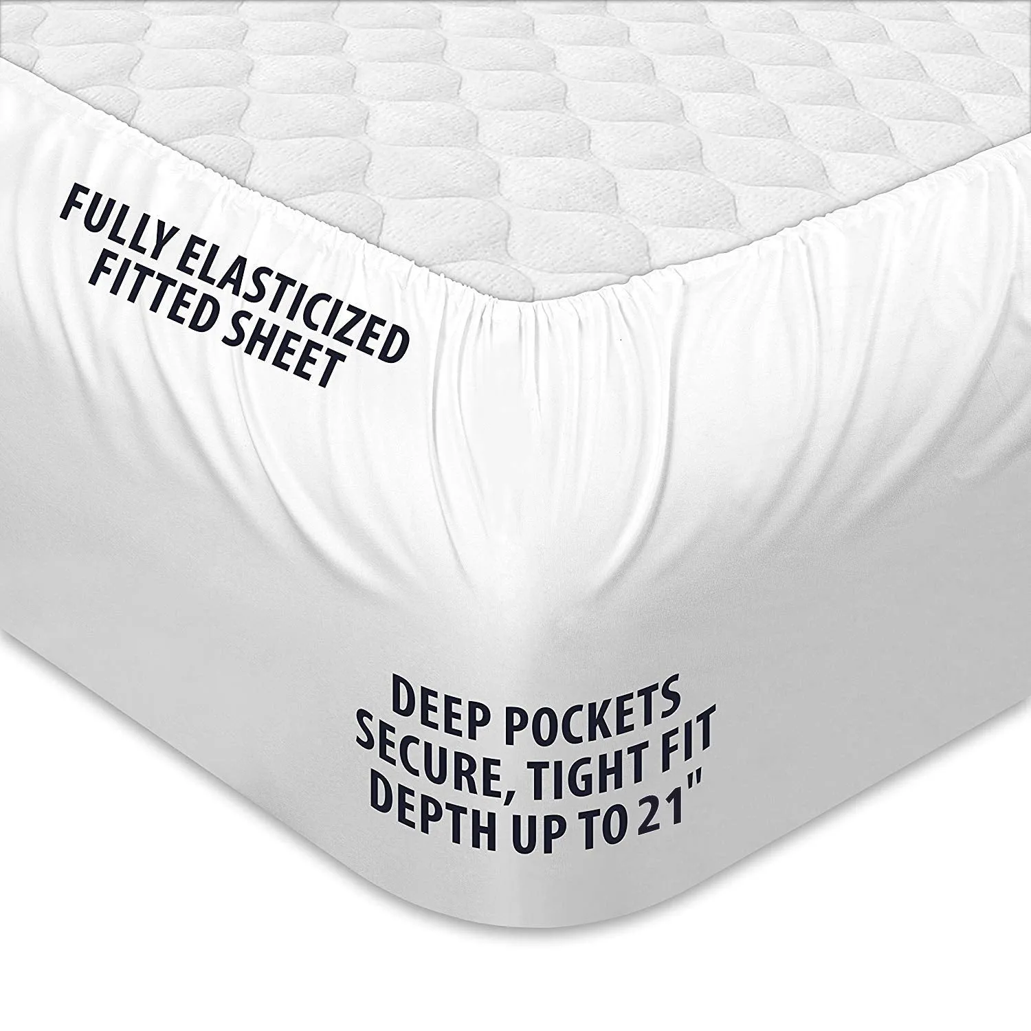 TEXARTIST Mattress Pad Cover Full, Cooling Mattress Topper, 400 TC Cotton Pillow Top with 8-21 Inch Deep Pocket