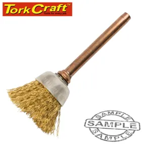 TORK CRAFT MINI BRASS BRUSH 12.7MM CUP 3.2MM SHANK TC08365