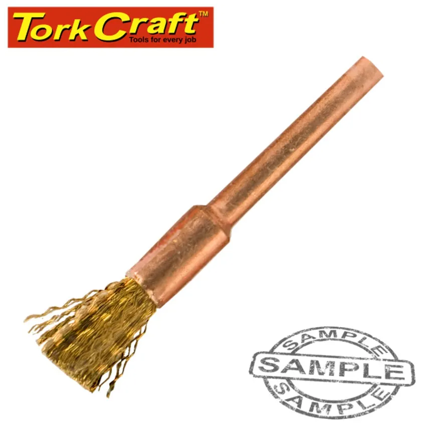 TORK CRAFT MINI BRASS BRUSH 3.2MM END 3.2MM SHANK TC08366