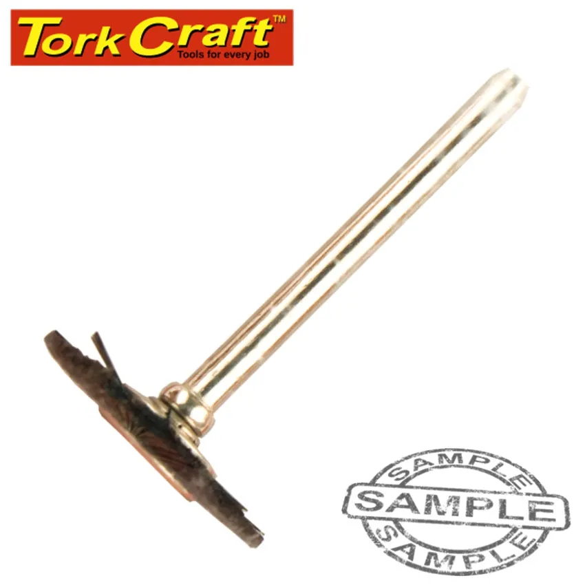 TORK CRAFT MINI NYLON BRISTLE BRUSH 19.1MM WHEEL 3.2MM SHANK TC08355