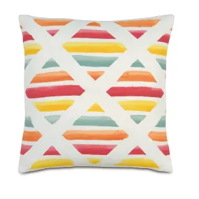 Tropical Siesta Stripe Throw Pillow Cover 22x22