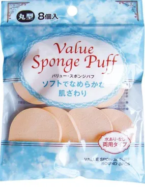 Value Sponge Puff Round 8Pcs