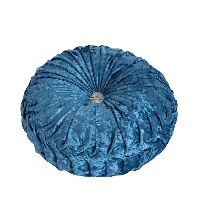 Velvet Filled Round Cushions Chair Pad Bolster Futon Decorative Throw Pillows