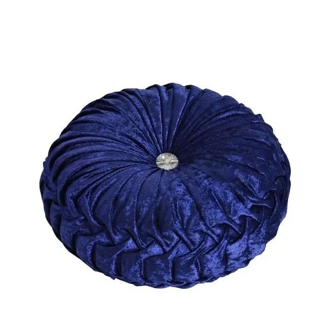 Velvet Filled Round Cushions Chair Pad Bolster Futon Decorative Throw Pillows