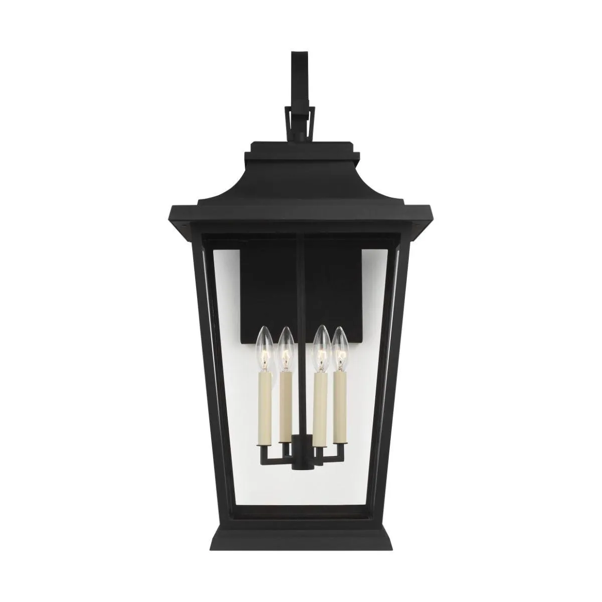 Warren Extra Large 33 In. 4 Lights Outdoor Wall Light Black Finish