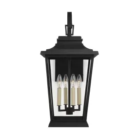 Warren Large 26 In. 4 Lights Outdoor Wall Light Black Finish