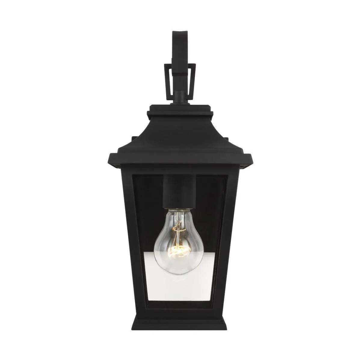 Warren Mini 14 In. Outdoor Wall Light Black Finish