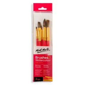 Watercolour Brushes Signature 5pc - Mont Marte