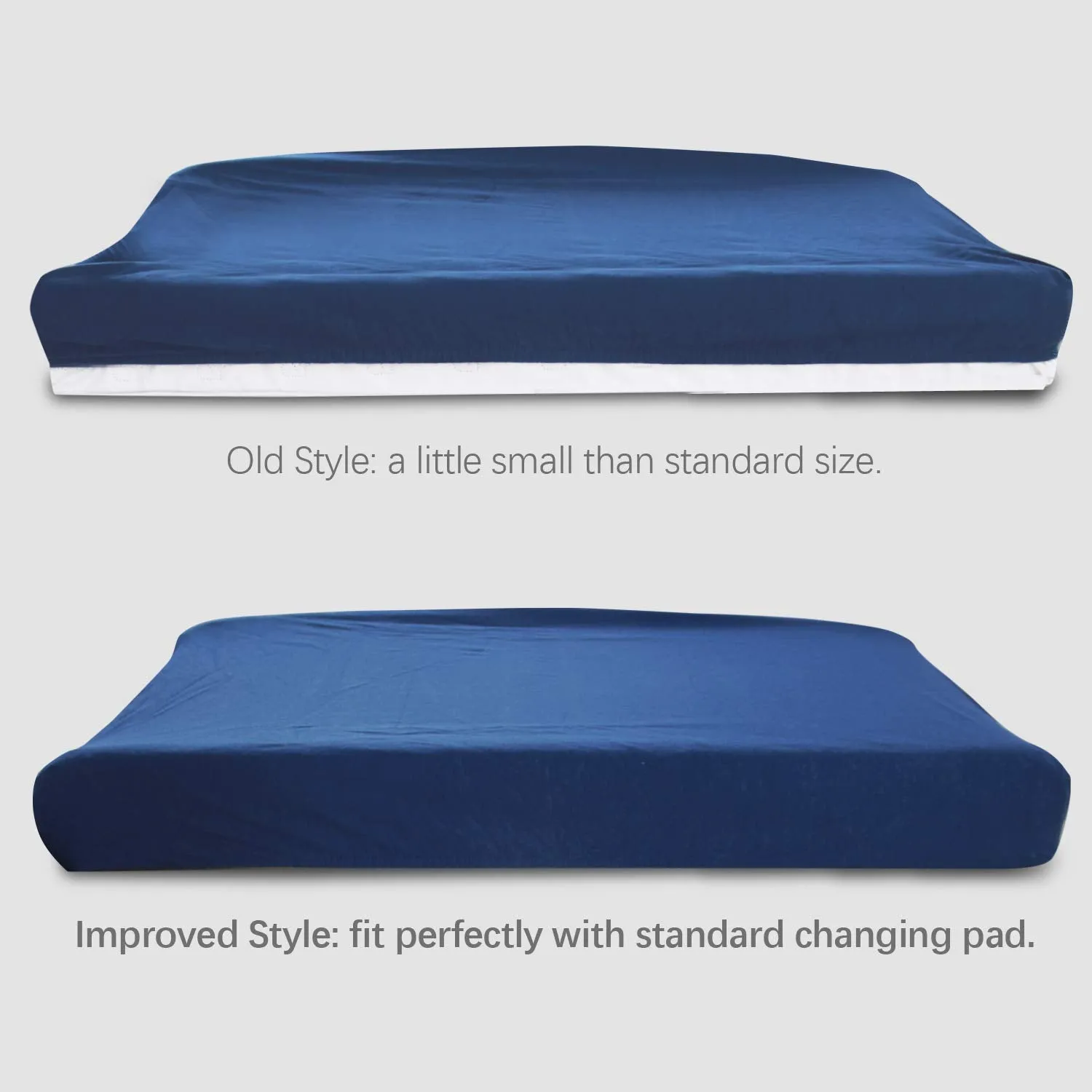 Waterproof Changing Pad Cover - 2 Pack, Ultra-Soft Microfiber, Smooth & Breathable, Navy