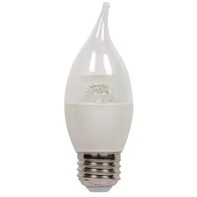 Westinghouse 4320300 7 Watt LED CA13 Decorative Dimmable - 2700 Kelvin - Warm White - 500 Lumens - E26-Medium Base - 120 Volt - Card