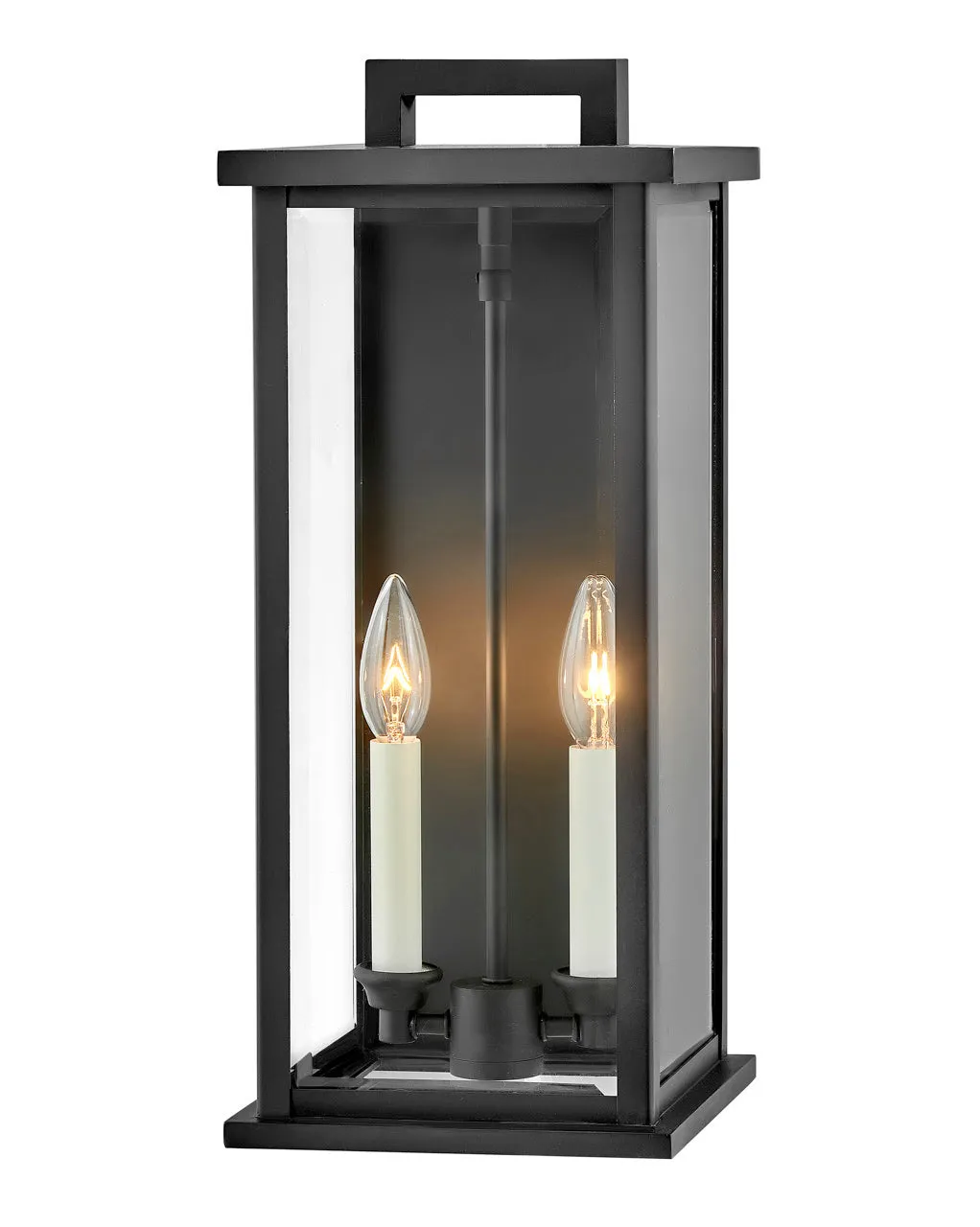 Weymouth Medium Wall Mount Lantern in Black